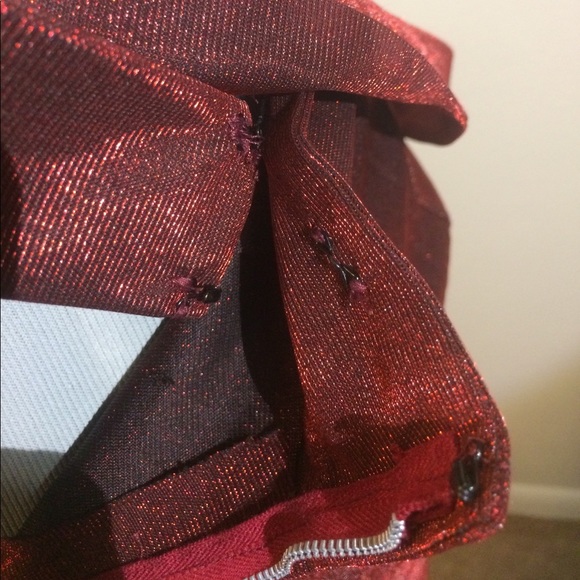 Vintage handmade red shimmer jump suit 1970s - Picture 7 of 8